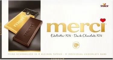 ШОКОЛАД МЕРСИ ЧЕРЕН 100ГР/ CHOCOLATE MERCI DARK 100GR