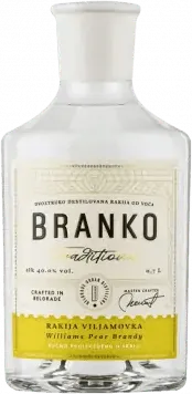 РАКИЯ СРЪБСКА БРАНКО ТРАДНИЦИОННА ВИЛЯМОВА 0,7Л / BRANDY SERBIAN BRANKO TRADITIONAL WILLIAMS 0,7L