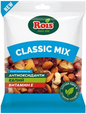 РОЙС СУРОВИ ЯДКИ МИКС КЛАСИК 150ГР/ ROIS RAW NUTS MIX CLASSIC 150GR