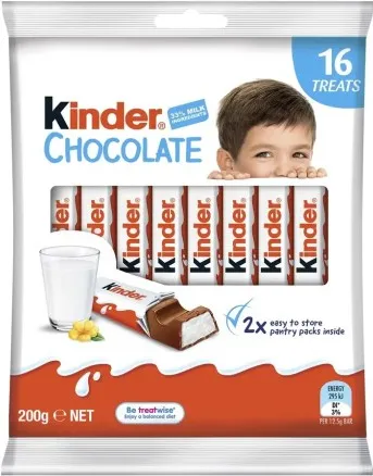 КИНДЕР ШОКОЛАД т 8×2 /200ГР / KINDER CHOCOLATE  200GR