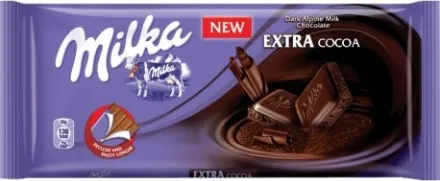 МИЛКА НАТУРАЛЕН 90ГР/ MILKA EXTRA COCOA 90GR