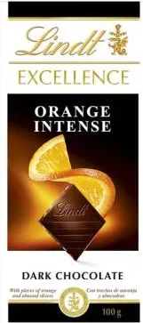 ЛИНД ЕКСЕЛЕНС НАТ.С ПОРТОКАЛ 100ГР/ LINDT EXCELLENCE EXTRA COCOA WITH ORANGE 100GR