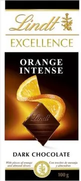 ЛИНД ЕКСЕЛЕНС НАТ.С ПОРТОКАЛ 100ГР/ LINDT EXCELLENCE EXTRA COCOA WITH ORANGE 100GR