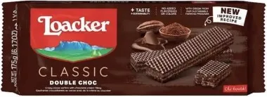 ЛОАКЕР ВАФЛИ ДВОЕН ШОКОЛАД 175ГР / LOAKER WAFER DOUBLE CHOC 175GR