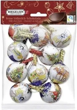 ШОК. КОЛЕДНИ ТОПКИ 100ГР-ПЛИК ФОРТУНА / CHOCOLATE CHRISTMAS BALLS 100GR