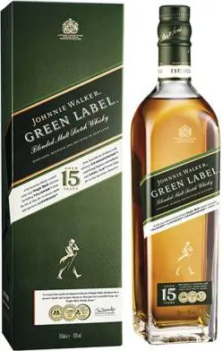 УИСКИ ДЖОНИ УОКЪР 15Г ЗЕЛЕН ЕТИКЕТ 0,7Л / WHISKEY JOHNNIE WALKER 15YO GREEN LABEL 0,7L