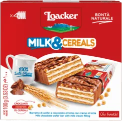 ЛОАКЕР ВАФЛА MILK I CEREALS 100ГР/ LOAKER WAFFLE MILK AND CEREALS 100GR