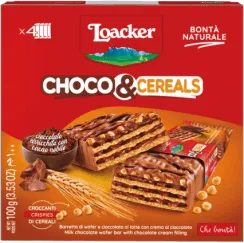 ВАФЛА ЛОАКЕР CHOCO I CEREALS 100ГР/ LOAKER WAFFLE CHOCO AND CEREALS 100GR