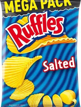 ЧИПС РАФЪЛС СОЛ 230ГР/ CHIPS RUFFLES SALT 230GR