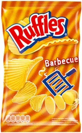 ЧИПС РАФЪЛС БАРБЕКЮ 140ГР/ CHIPS RUFFLES BARBECUE 140GR