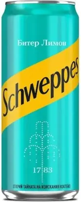 ШВЕПС БИТЕР ЛИМОН КЕН 0,33Л / SCHWEPPS BITTER LEMON CAN 0,33L