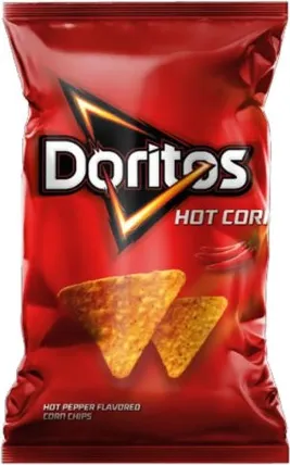 ДОРИТОС ХОТ КОРН 100ГР/ DORITOS CHIPS HOT CORN 100GR