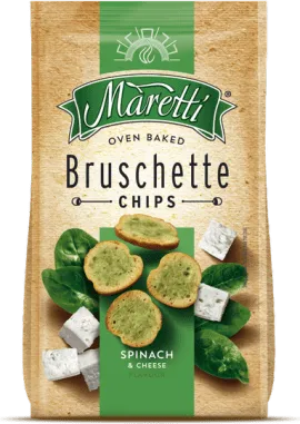 БРУСКЕТИ МАРЕТИ СПАНАК & СИРЕНЕ 70ГР / BRUSCHETTE MARETTI SPINACH & CHEESE 70GR