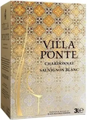 ВИНО ВИЛА ПОНТЕ ШАРД х СОВИНЬОН БЛАН 3Л / WINE VILLA PONTE CHARDONNAY SAUVIGNON BLANC BAG IN BOX 3L