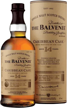УИСКИ БАЛВЕНИ 14Г 0,7Л 43%/ WHISKEY BALVENIE 14YO 0,7L 43%