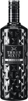 ВОДКА THREE SIXTY BLACK 0.7Л