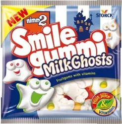 СМАЙЛГЪМИ МЛЕЧНИ ДУХОВЕ 90ГР/ JELLYBEANS SMILEGUMMI MILK GHOST 90GR