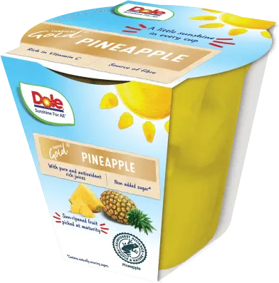 ДОЛЕ ФРУТ КЪПС АНАНАС В СОК 198ГР / DOLE CUPS PINEAPPLE IN FRUIT JUICE 198GR