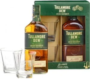 УИСКИ ТЮЛАМОР ДЮ 0,7Л С 2 ЧАШИ/ WHISKEY TULLAMORE DEW 0,7L WITH 2 GLASSES