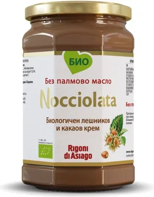 НОЧИОЛАТА БИО КАКАОВ КРЕМ С ЛЕШНИЦИ 700ГР/ NOCCIOLATA BIO COCOA CREAM WITH HAZELNUT 700GR