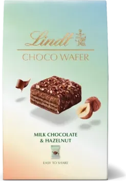 ЛИНД ВАФЛА МЛЕЧ.Ш-Д И ЛЕШНИЦИ 135ГР / LINDT WAFER MILK CHOCOLATE HAZELNUT 135GR