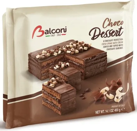 ТОРТА ШОКО ДЕСЕРТ 400ГР БАЛКОНИ/ CAKE CHOCO DESSERT 400GR BALCONI