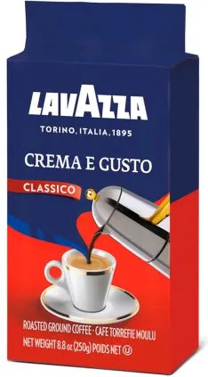 КАФЕ ЛАВАЦА КРЕМА ГУСТО 250ГР/ COFFEE LAVAZZA CREMA E GUSTO 250GR