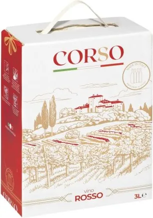 ВИНО КОРСО ЧЕРВЕНО 3Л
