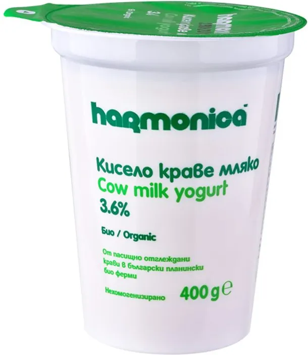 Био кисело мляко Хармоника 3,6% - 400г