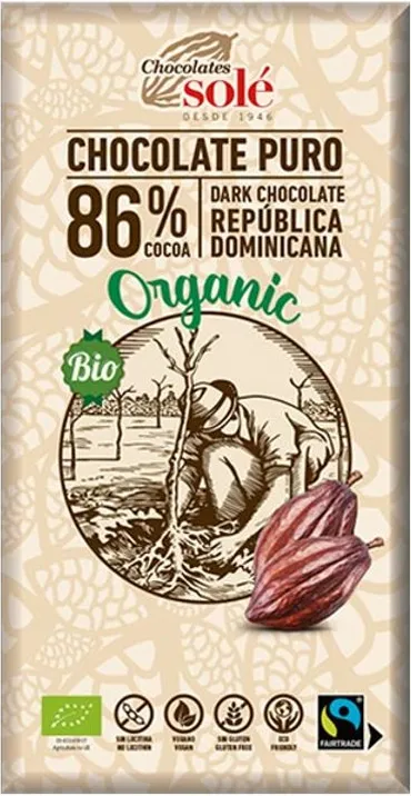 Био черен шоколад 86% - 100г