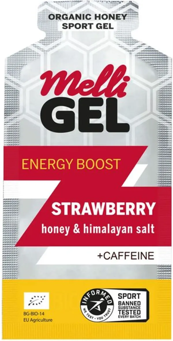 Био енергиен гел ягода + кофеин 32г