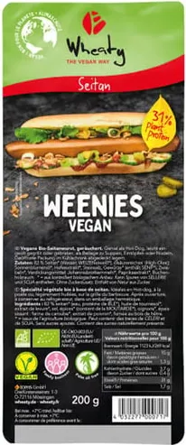 Био веган наденички за хотдог 200г