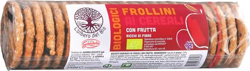 Био пълнозърнести бисквити с плодове 250г