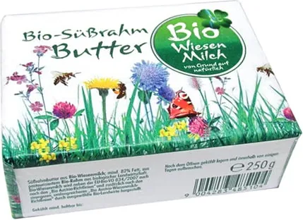 Био краве масло екстра 82% масленост - 250г