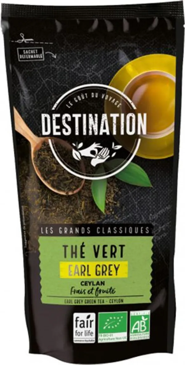 Био зелен чай Ърл Грей от Цейлон 80г