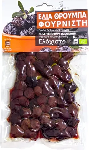 Био сушени черни маслини трумба 180г