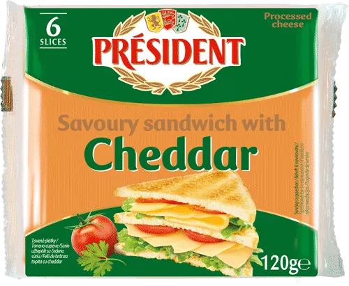 President Сирене сандвич чедър 120 ГР