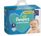 Pampers Active Baby Бебешки пелени Размер 4 Giant Pack 9-14кг 76 БР