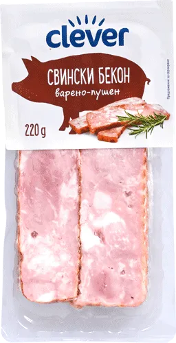 Clever Свински Бекон  bacon слайс 220 ГР