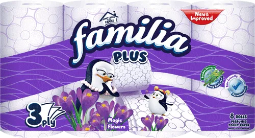 Familia Magic Flower тоалетна хартия 3 пласта 8 БР