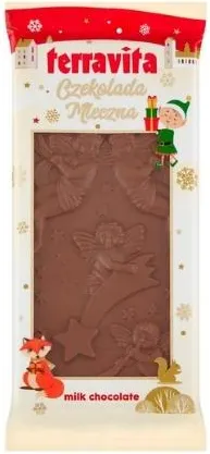 шоколад Terravita млечен коледен фолио 90гр