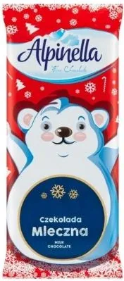 шоколад Alpinella млечен коледен 90гр