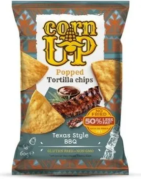 чипс царевичен CornUP тортила барбекю 60гр