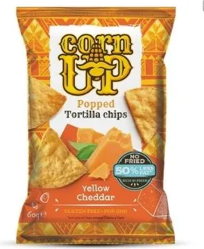 чипс царевичен CornUP тортила чедър 60гр