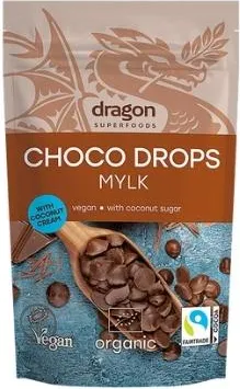 BIO капки Dragon Superfoods млечен шоколад 200гр