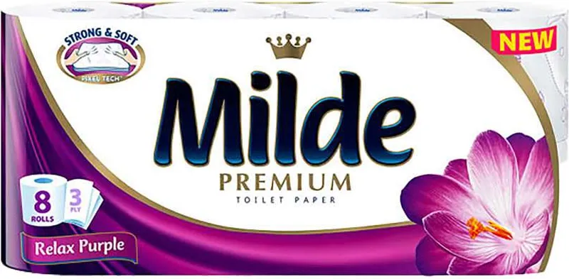 Тоалетна хартия Milde Purple Relax 3 пл. (8бр)