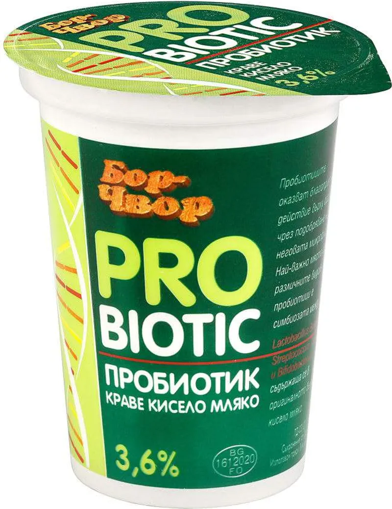 Кисело мляко Бор Чвор Пробиотик 3.6% (400г)