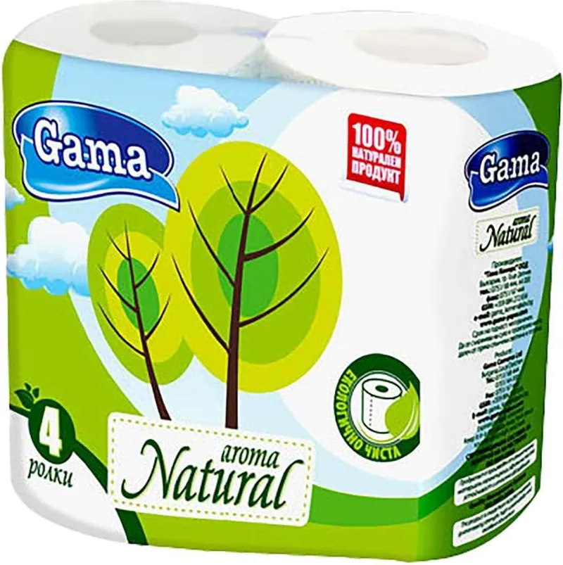 Тоалетна хартия Gama Aroma Natural 3 пл. (4бр)