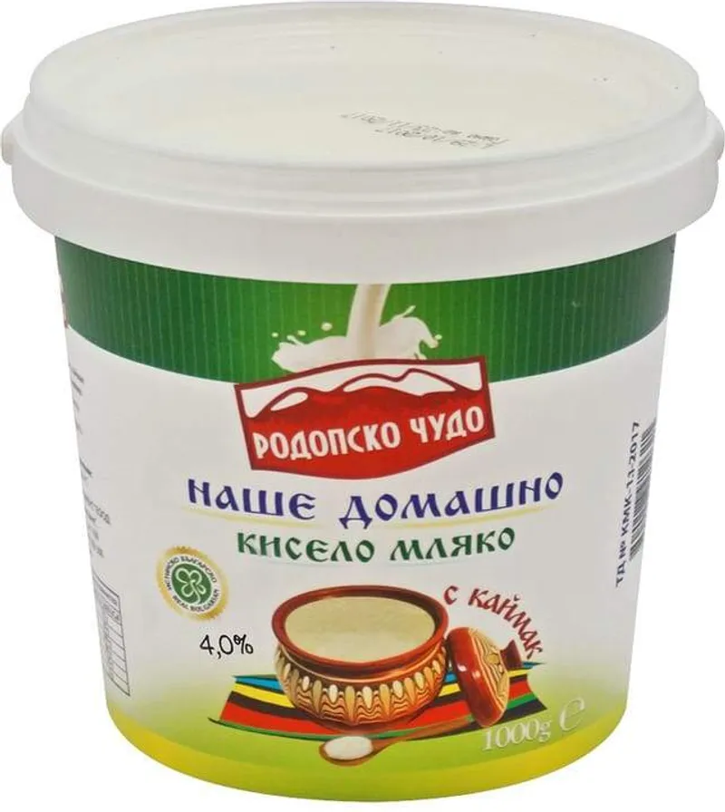Кисело мляко Родопско чудо С каймак 4% (1 кг)