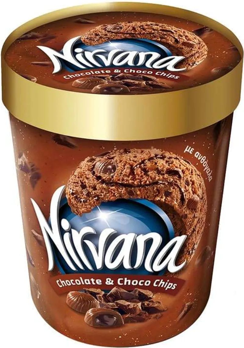 Сладолед Нирвана Шоколад и шоко парчета (365г)